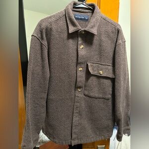 ABERCROMBIE Men's Brown Heavyweight Flannel Shirt